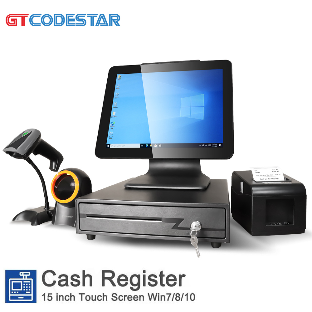 سطح المكتب POS الكمبيوتر ماكين - مراجعة Cash Drawer Pos وسعره