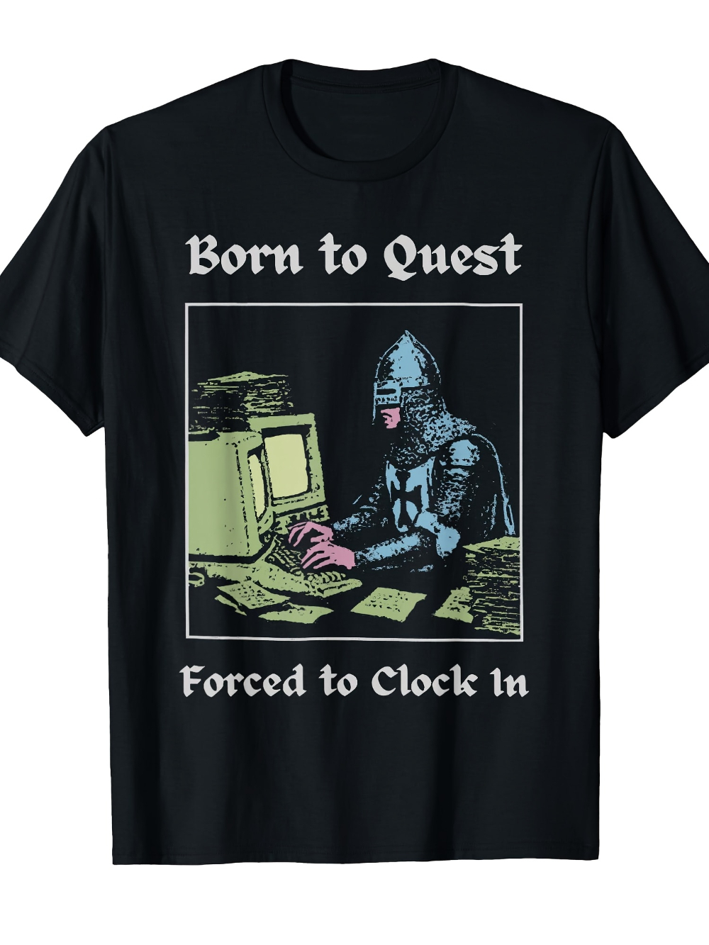 تي شيرت Born To Quest Forced T - مراجعة Office Quest وسعره